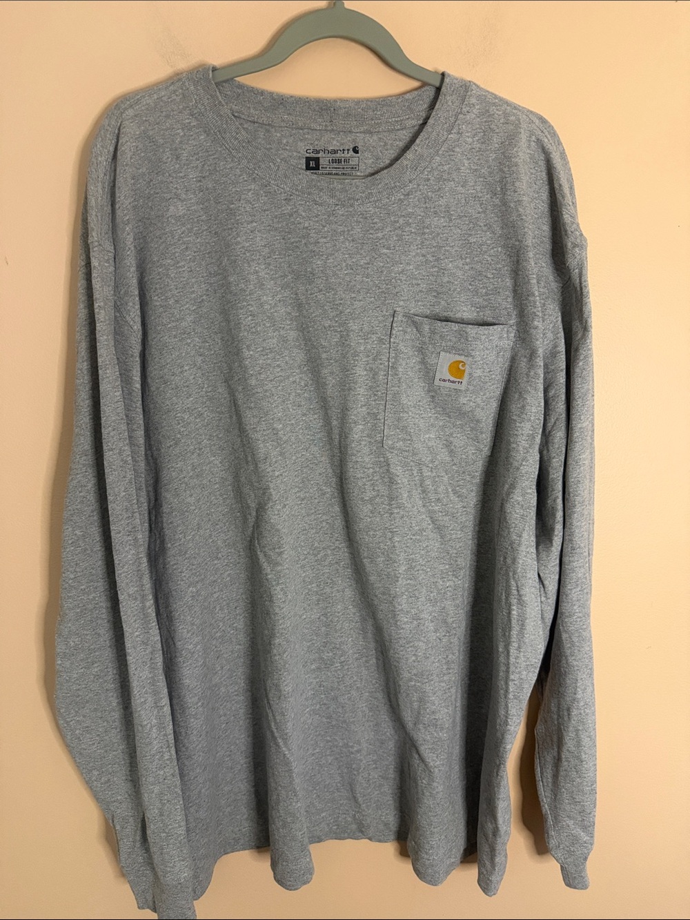 Carhartt Heather Gray Pocket Long Sleeve Shirt